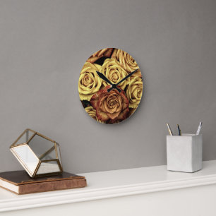 Horloge Ronde Floral Delights