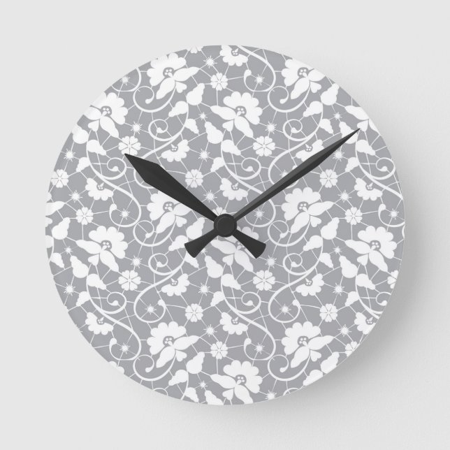 Horloge Ronde Floral Lace Pattern (Recto)