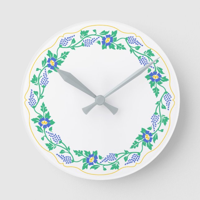Horloge Ronde Floral ovale (Recto)