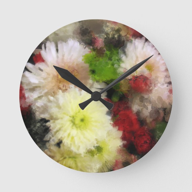 Horloge Ronde Floral Shimmer (Recto)