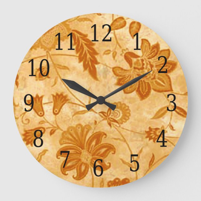 Horloge ronde florale (Recto)