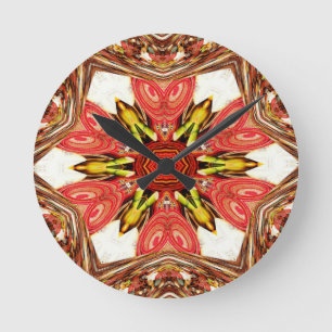 Horloge Ronde Flore de doodle coloré coeur sans soudure star.jpg