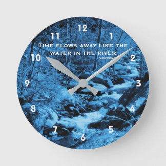 Horloge Ronde Flot Temps Confucius Citation Inspirationnelle