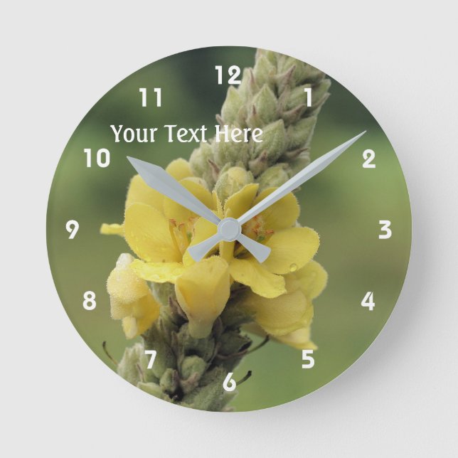 Horloge Ronde Flower jaune sauvage (Recto)