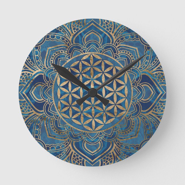 Horloge Ronde Flower of Life in Lotus (Recto)