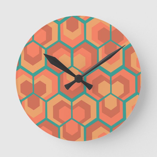 Horloge Ronde Flowers d'Hexagon (Recto)
