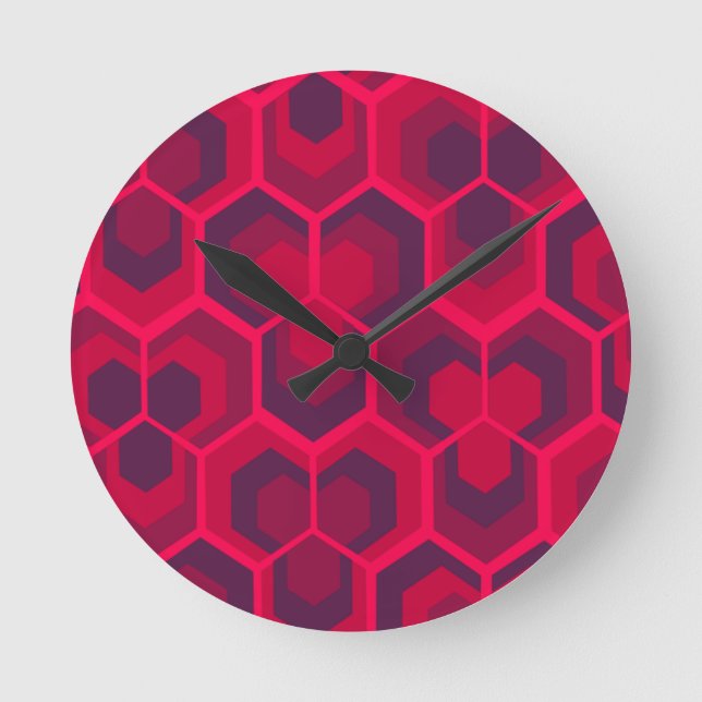 Horloge Ronde Flowers d'Hexagon (Recto)