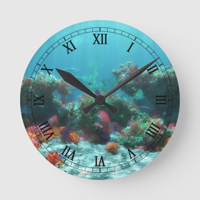 Horloge Ronde Flowers of the Sea Clock (Recto)