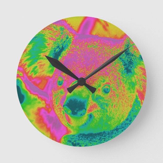 Horloge Ronde fluorescent koars bears (Recto)