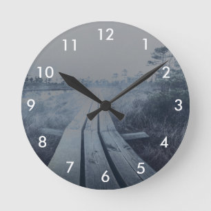 Horloge Ronde Foggy swamp landscape