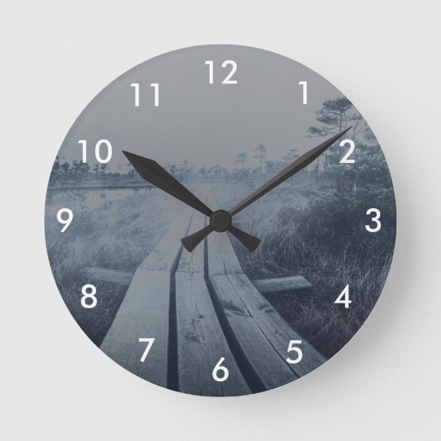 Horloge Ronde Foggy swamp landscape (Recto)