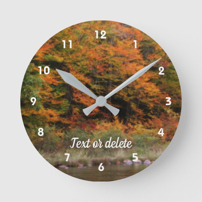 Horloge Ronde Foliage d'automne le long de la rivière Orton Pers (Recto)