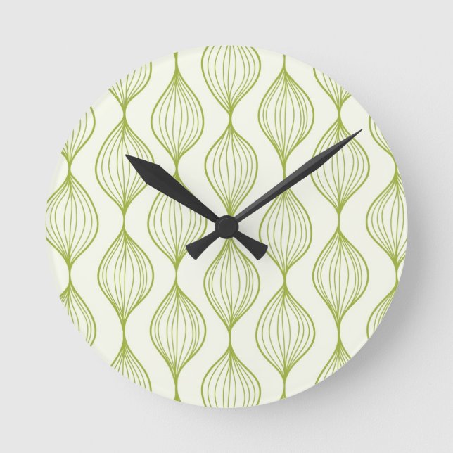 Horloge Ronde Fond vert vertical (Recto)