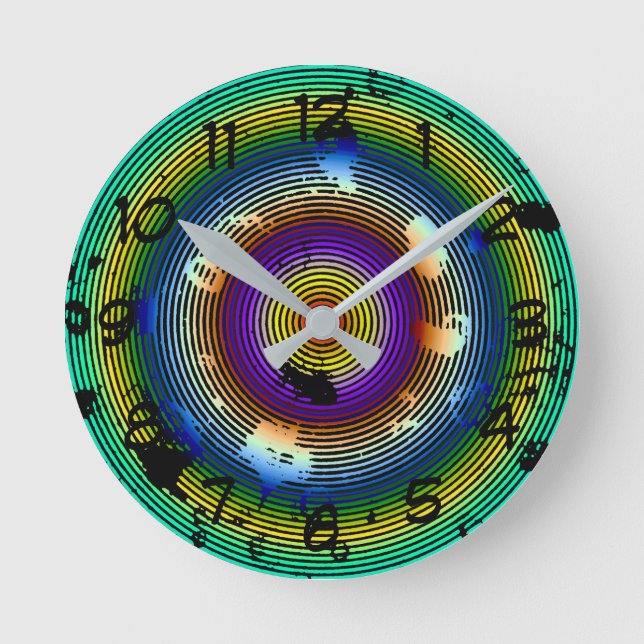 Horloge Ronde Fonds abstraits circulaires (Recto)