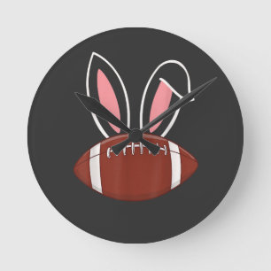 Horloge Ronde Football américain Bunny Ears