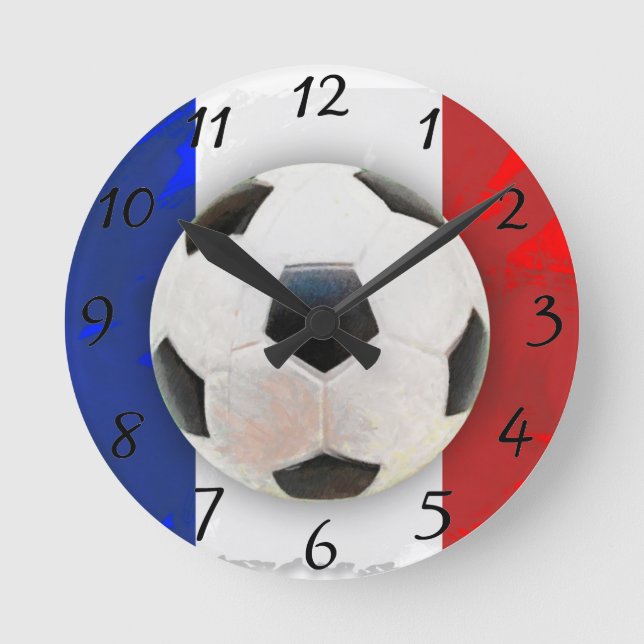 Horloge Ronde Football français (Recto)