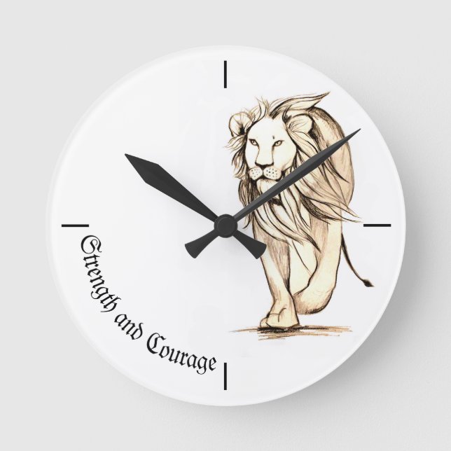 Horloge Ronde Force et Courage (Recto)
