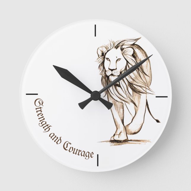 Horloge Ronde Force et courage  (Recto)