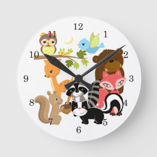 Horloge Ronde Forest Friends