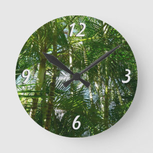 Horloge Ronde Forest of Palm Trees Tropical Nature