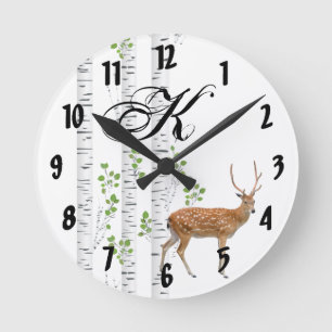 Horloge Ronde Forest Woodl
