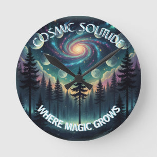 Horloge Ronde Forêt de la Galaxie de Solitude Cosmique •Phases (