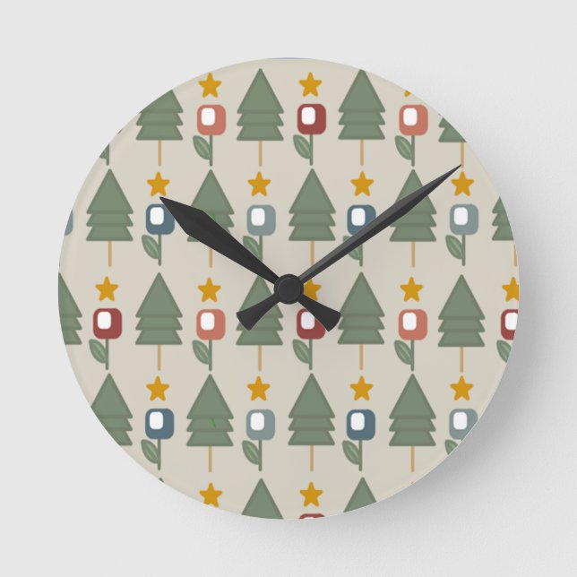 Horloge Ronde Forêt de Scandi  (Recto)