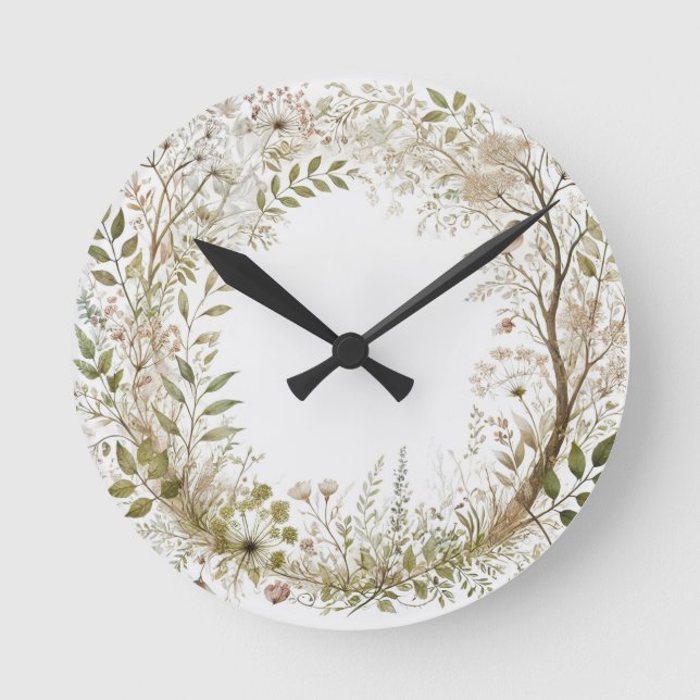 Horloge Ronde Forêt enchantée Ethereal (Recto)
