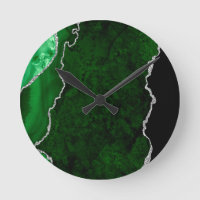 Forêt Glamouruse Vert Marbre Chic Paillettes Argen