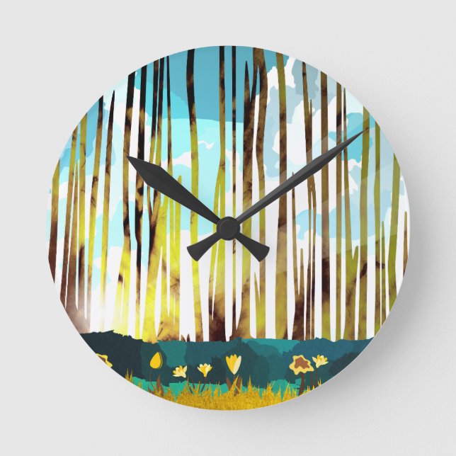 Horloge Ronde Forêt matinale (Recto)