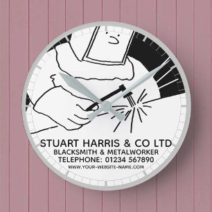 Horloge Ronde Forgeron et métallurgiste