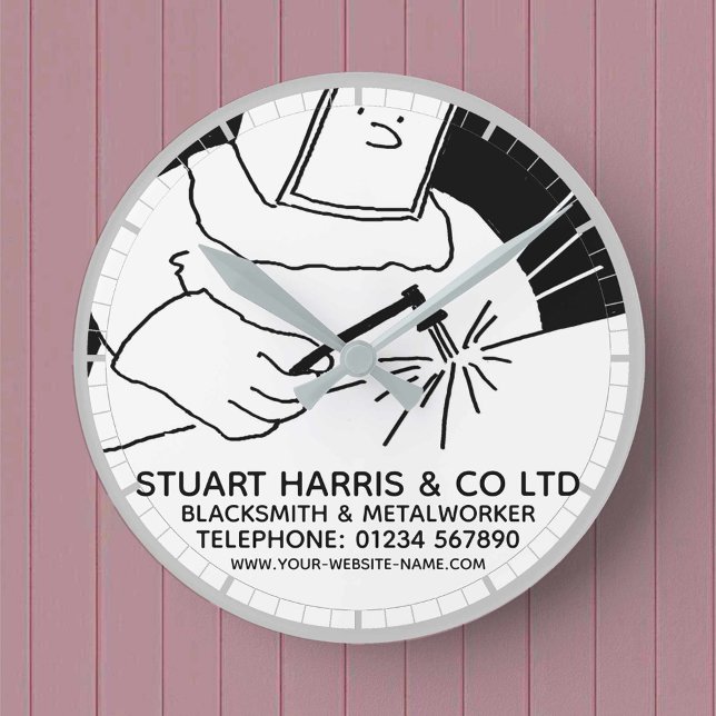 Horloge Ronde Forgeron et métallurgiste (Créateur téléchargé)