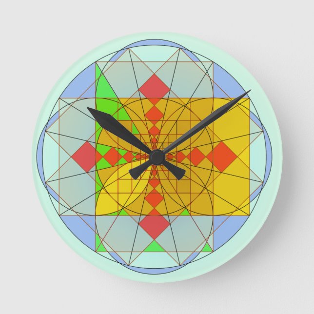 Horloge Ronde Formes d'or de rectangle (Recto)