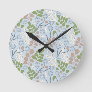 Horloge Ronde Formes organiques botaniques