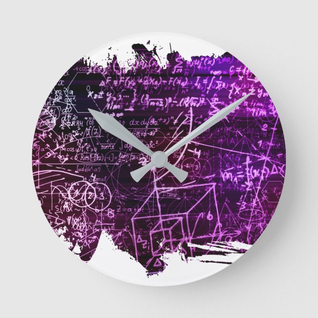 Horloge Ronde Formules dans l'espace mathématique (Recto)