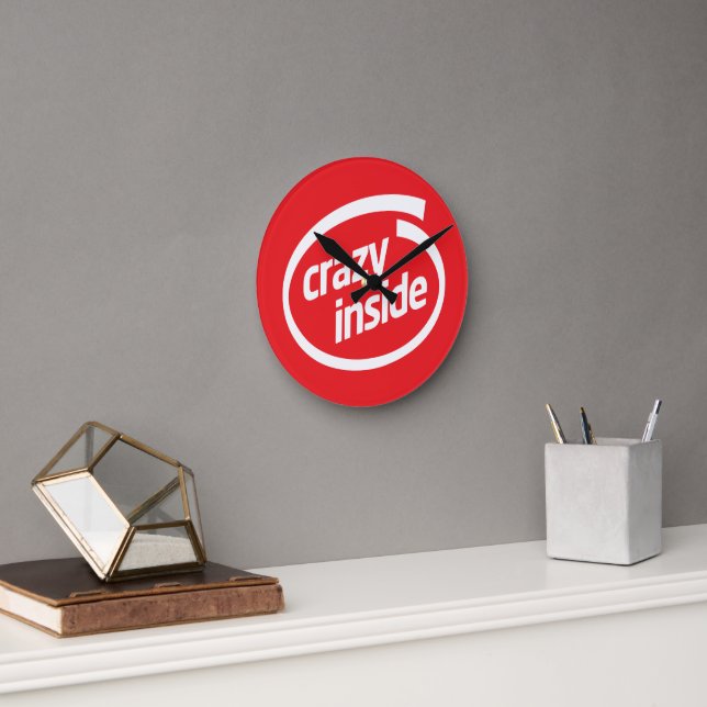 Horloge Ronde Fou à l'intérieur (Bureau)