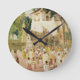 Horloge Ronde Foules à un monument en Inde, 1895 (la semaine et