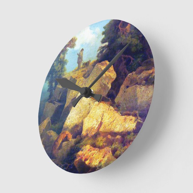 Horloge Ronde Fox Hunt Josef Navrátil Après 1850 (Angle)