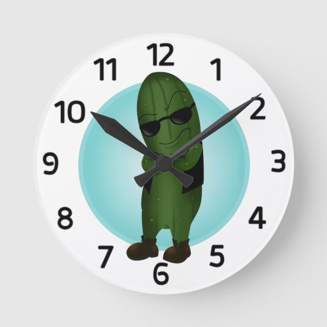 Horloge Ronde Frais comme un concombre (Recto)
