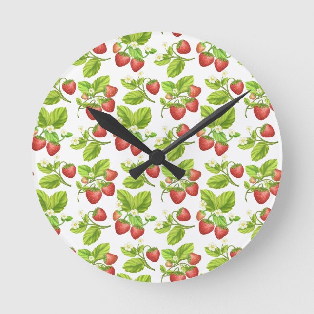 Horloge Ronde Fraise rouge (Recto)