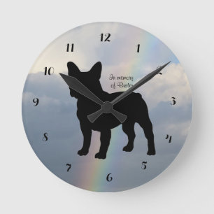 Horloge Ronde French Bull Dog Remembrance Wall Clock