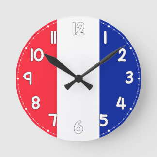 Horloge Ronde French Flag Wall Clock - Flag of France