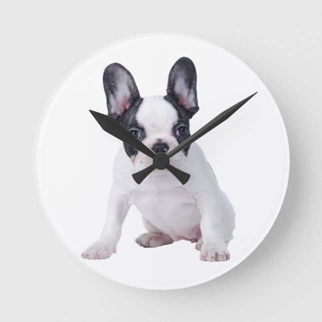 Horloge Ronde Frenchie - Chien français (Recto)