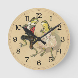 Horloge Ronde Froggy Cake Walk