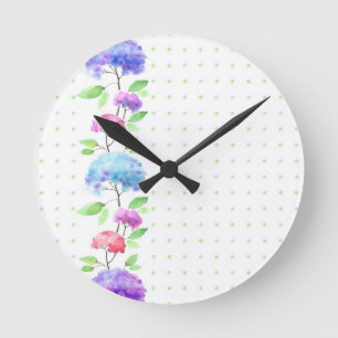 Horloge Ronde Frontière sans couture verticale de motif