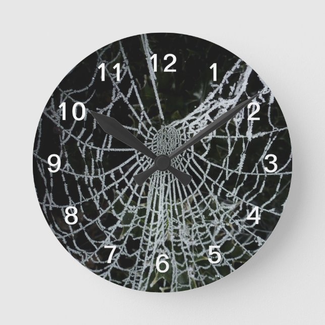 Horloge Ronde Frozen Cobweb Clock (Recto)