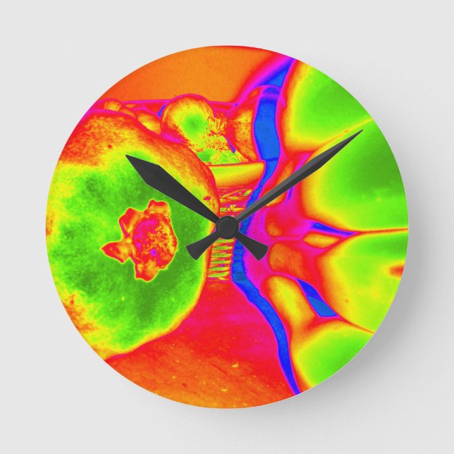 Horloge Ronde fruit fluorescent (Recto)
