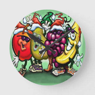 Horloge Ronde Fruit Noël