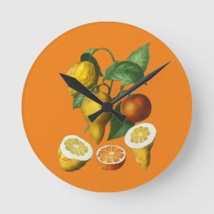 HORLOGE RONDE FRUITS DE CITRÉ