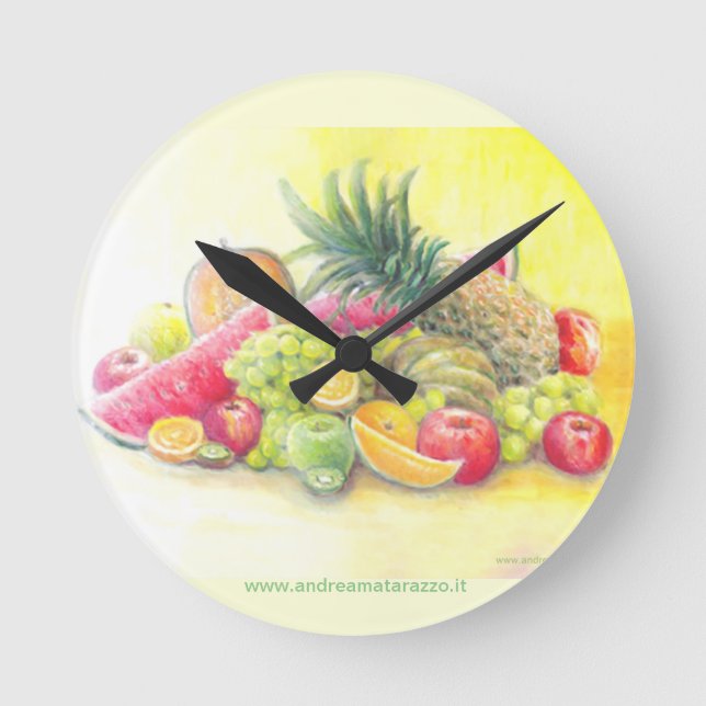 Horloge Ronde Fruits heureux    (Recto)